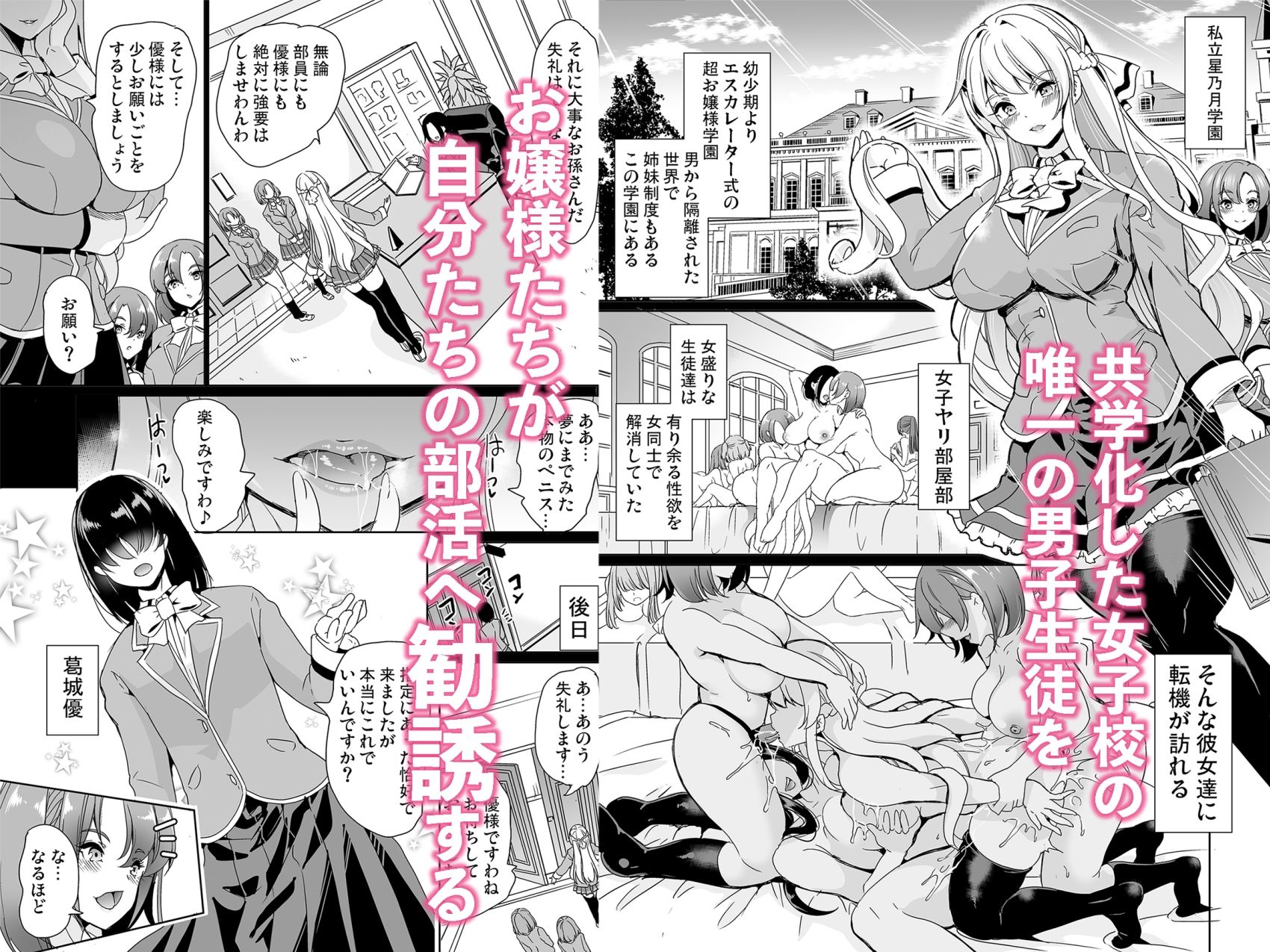 女子ヤリ部屋部の男根 〜痴女ハーレム〜 総集編 サンプル1